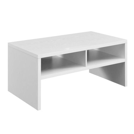 CONVENIENCE CONCEPTS Northfield Admiral Deluxe Coffee Table with Shelves, White HI2540433